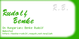 rudolf benke business card